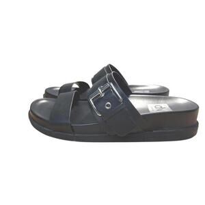 DV Dolce Annie Buckle Sandal Womens Sz 9 Black Slip On Slide Strappy Casual